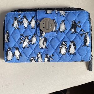 Vera Bradley ice blue Penguin Print Wallet